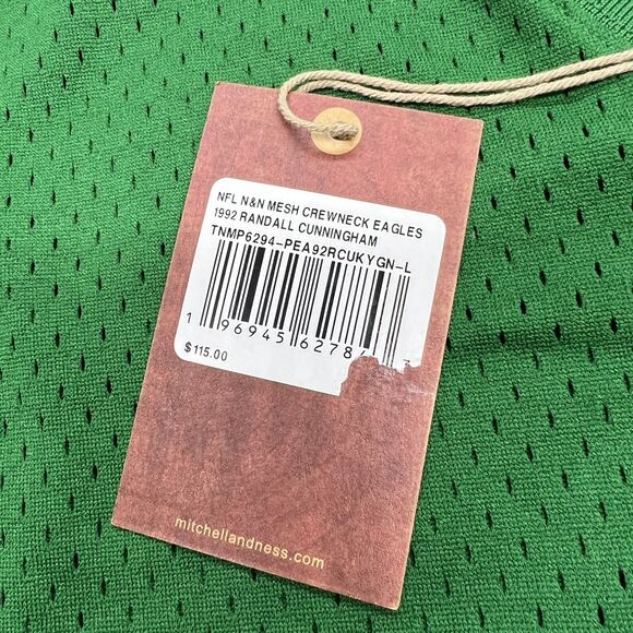 NEW XXL Philadelphia Eagles 1992 Randall Cunningham Mitchell Ness Mesh Shirt - Picture 6 of 14